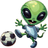 Green Alien Footballer