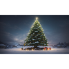 Winter Christmas tree with gifts