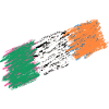 Ireland flag italics