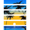 Palm tree beach sunset summer holiday