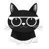 cool cat face with sunglasses