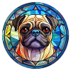 Mops Hunderasse Aquarellglas
