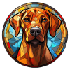 Rhodesian Ridgeback Hunderasse Aquarellglas