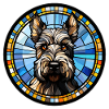 Schottischer Terrier Hunderasse Aquarellglas