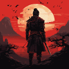 Samurai mit Katana