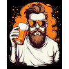 Beer lover with a beard