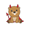 Beaver Happy Halloween Devil Costume