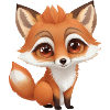 Cute sitting fox