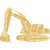 Baggerfahrer Silhouette - Baugeräteführer