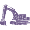 Baggerfahrer Silhouette - Baugeräteführer