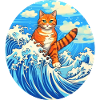 Chat surfeur #cat
