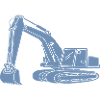 Baggerfahrer Silhouette - Baugeräteführer