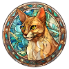 Abessinierkatze Rasse Aquarellglas