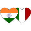 India Italy Flag Heart