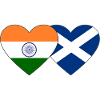 India Scotland Flag Heart