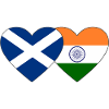 Scotland India Flag Heart
