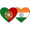Portugal India Flag Heart