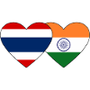 Thailand India Flag Heart