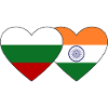 Bulgaria India flag heart