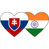 Slovakia India Flag Heart