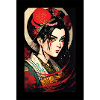 Japanese geisha character painting