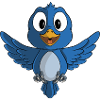Cute blue bird