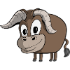 Cute cartoon buffalo