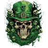 St Patrick's Day Skull