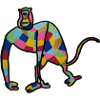 Bunter Affe