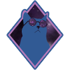 Cat Galaxy blue