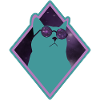 Katze Galaxy grün