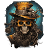 Steampunk Zombie Skull