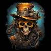 Crâne de zombie Steampunk