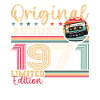 52nd Birthday Man August Vintage 1971 Cassette