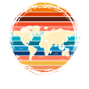 Carte du monde rétro