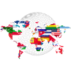 Travel Gift Globe International Flags