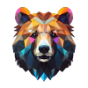 Modern Artistry - Geometric Bear Design