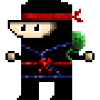Pixel ninja guerrier