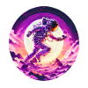 Beautiful Astronaut Sunset Design