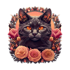 Floral Katze
