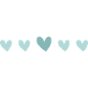 turquoise hearts