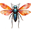 Cool mosca boho colorata, zanzara, insetto volante