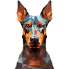 Geometric Doberman: Polygon Art