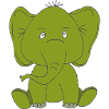 Éléphant vert