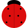 Red Ladybug with Blackheads