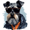 Streetwear Whiskers: miniature schnauzer style