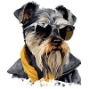 Streetwear Whiskers: miniature schnauzer style