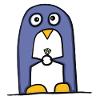 Penguin with diamond ring