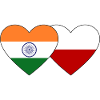 India Poland Flag