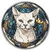 Burmilla Cat Race Aquarelle Verre